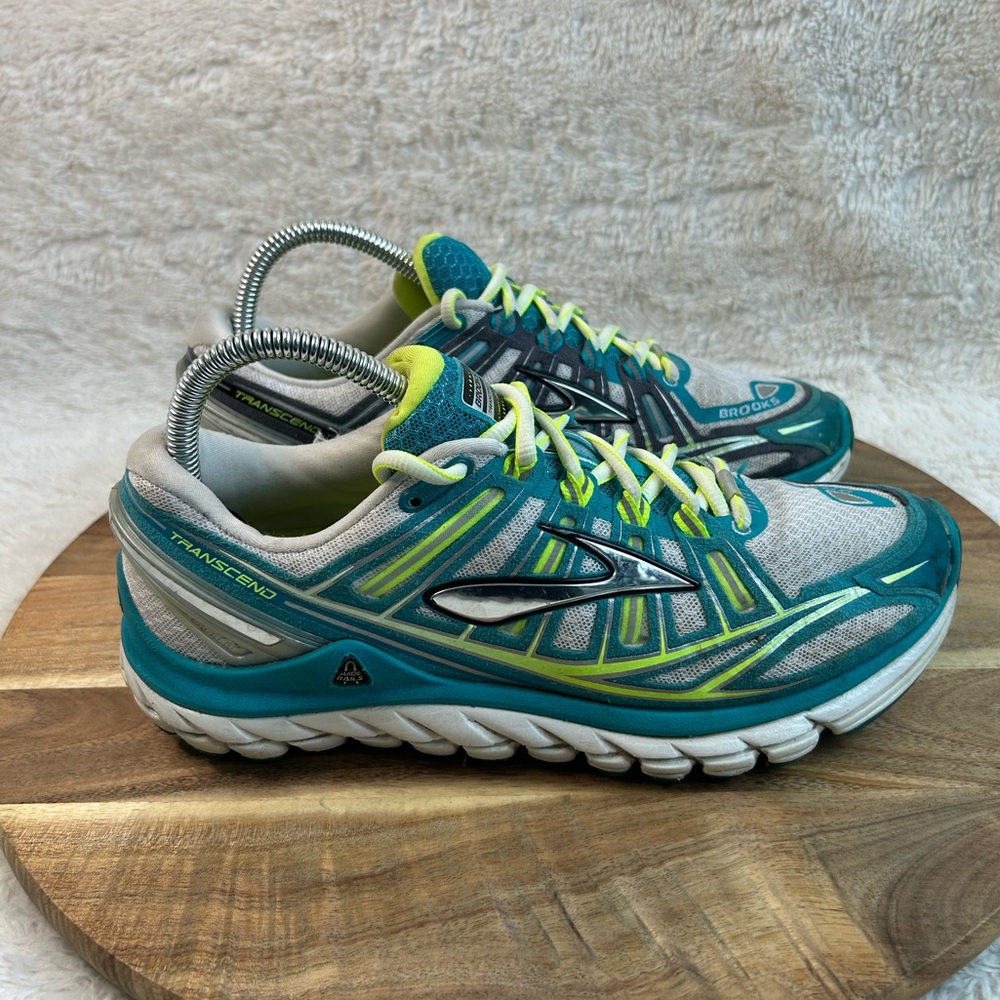 Brooks Transcend Ultimate Ride Women's Size 8.5 M(B) Aqua / White Running Shoes